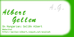 albert gellen business card