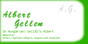 albert gellen business card